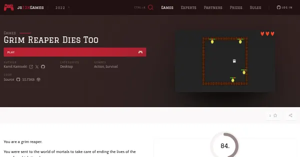 Screenshot of js13k22