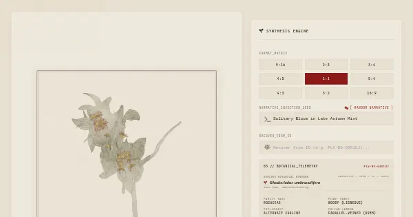 Screenshot of flower vault