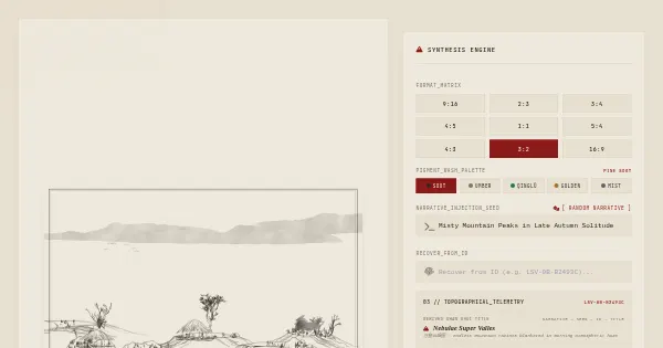 Screenshot of landscape vault