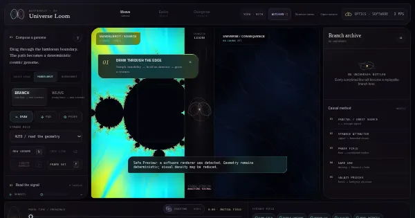 Screenshot of butterfly fx universe loom