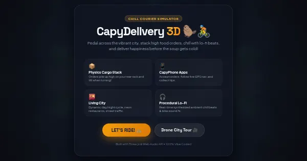 Screenshot of capybara delivery 3d