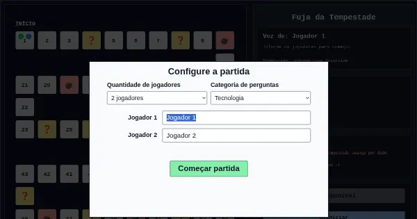 Screenshot of simple game play