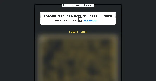 Screenshot of no helmet game