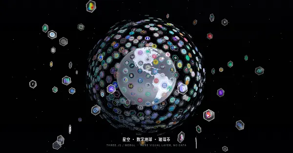 Screenshot of crypto globe ui