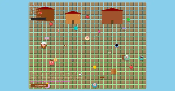 Screenshot of newton cradle game