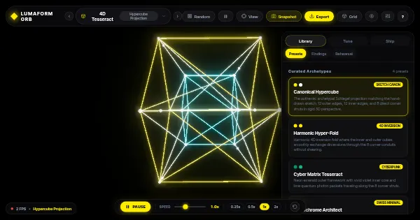 Screenshot of lumaform orb