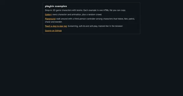 Screenshot of playkin