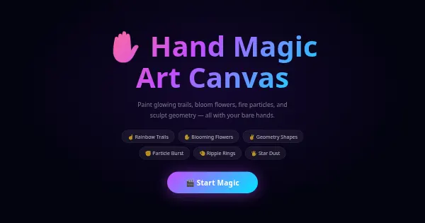 Screenshot of hand controlled webcam