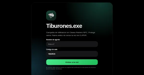 Screenshot of Tiburones.exe