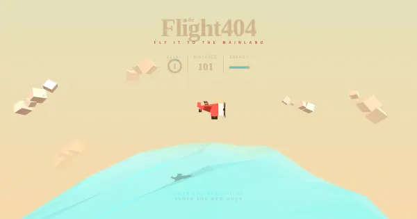 Screenshot of flight404
