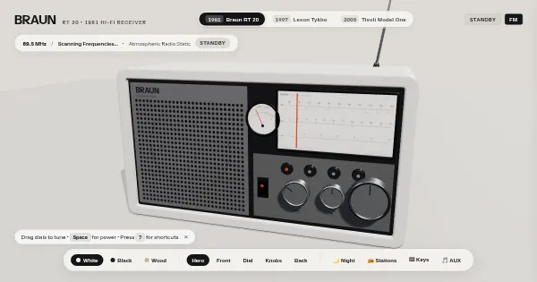 Screenshot of braun radio