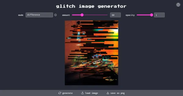 Screenshot of glitch image