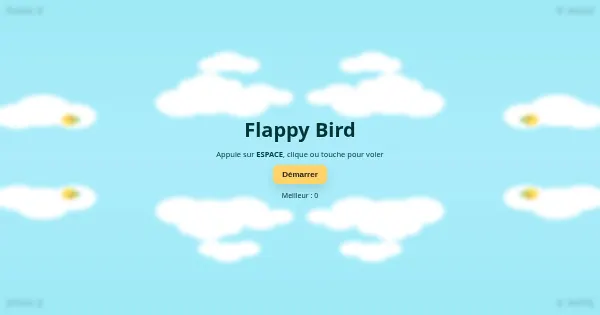 Screenshot of flappy bird