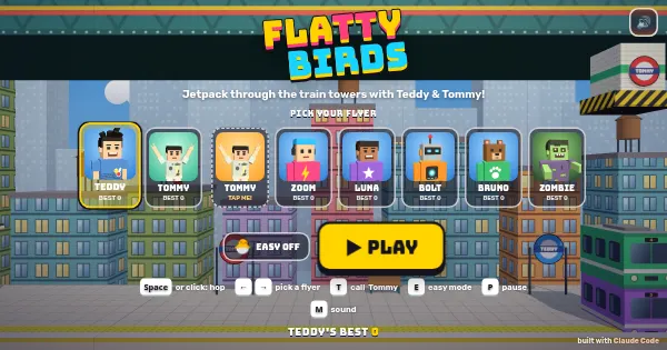 Screenshot of flatty birds