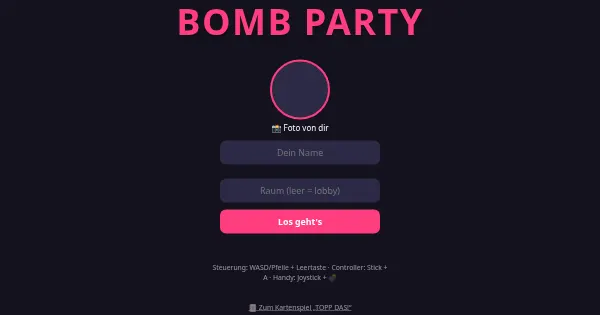 Screenshot of bomb party