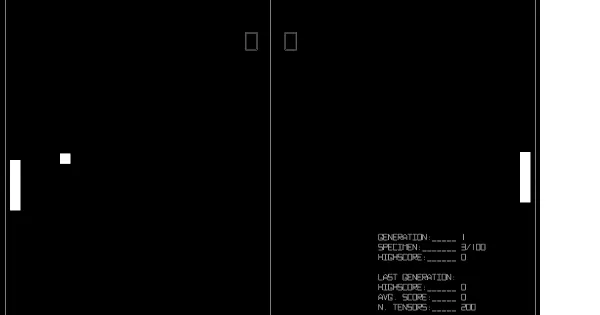 Screenshot of PongAI