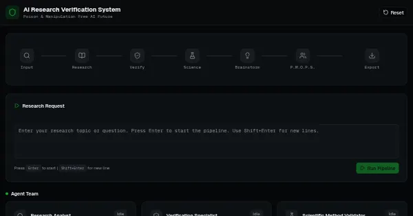 Screenshot of v0 autoteam ai research infallabilty builder