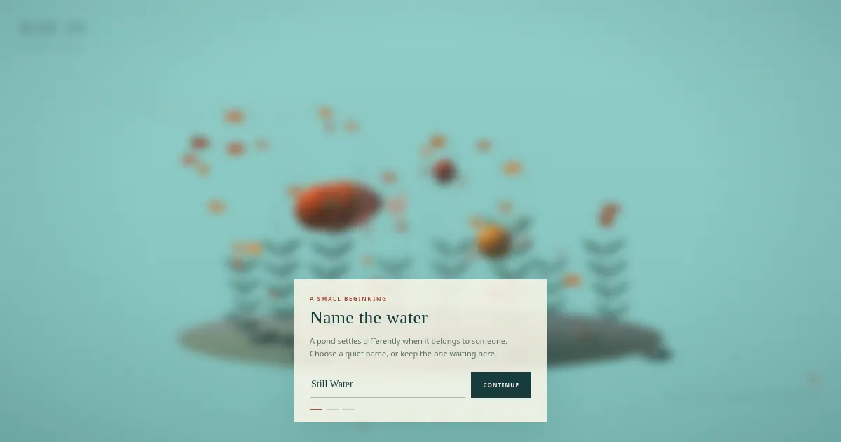 Screenshot of kin living pond