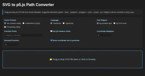 Screenshot of SVG Parametriser