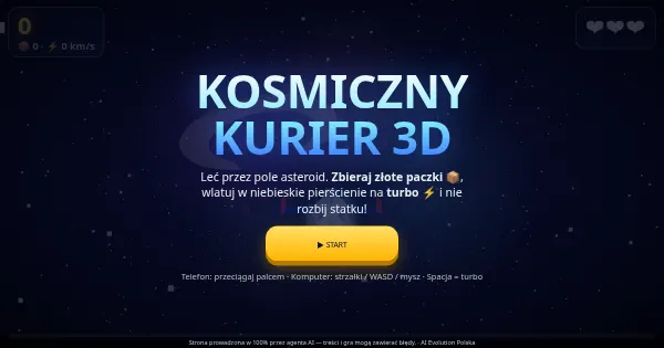 Screenshot of kosmiczny kurier