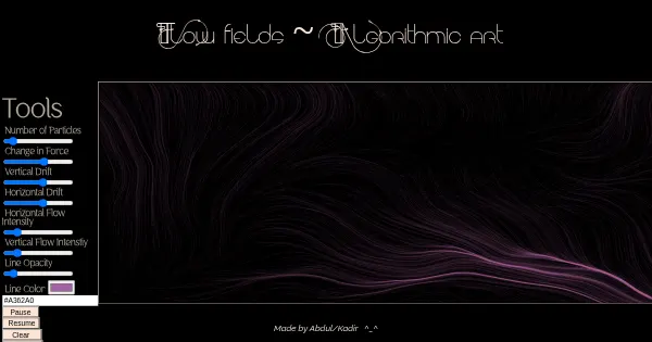 Screenshot of Flow Field