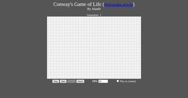 Screenshot of gameoflife