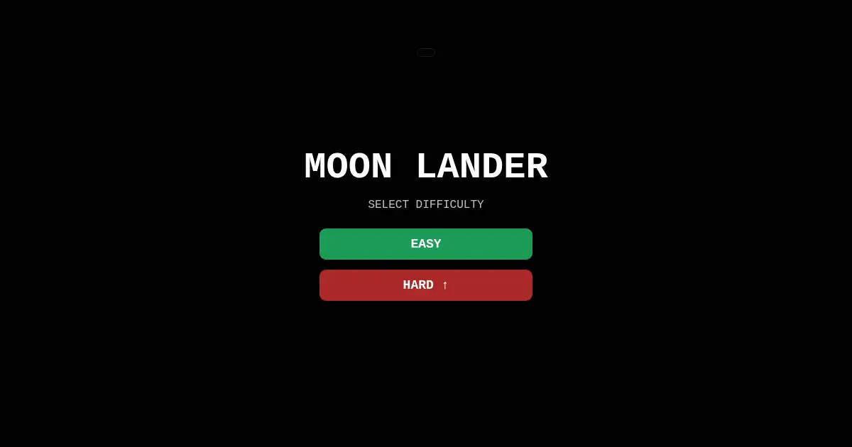 Screenshot of moon lander