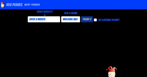 Screenshot of web pranks