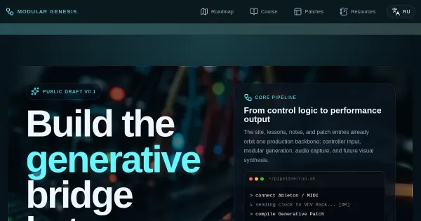 Screenshot of Modular Genesis