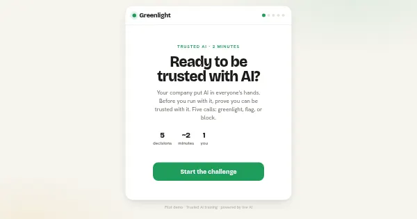 Screenshot of greenlight