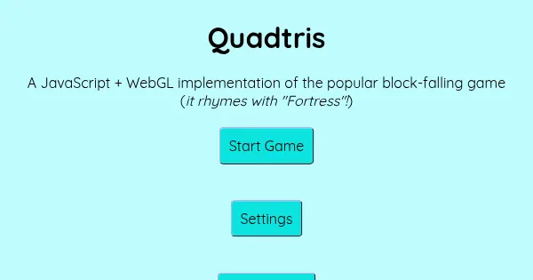 Screenshot of WebTetris