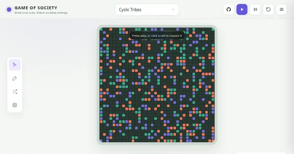 Screenshot of game of society