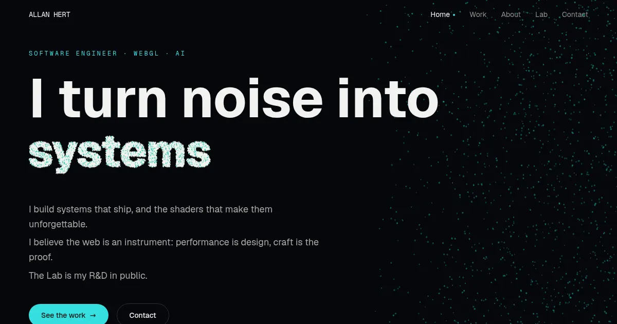 Screenshot of allanhert portfolio