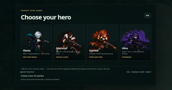 Screenshot of dawn duel