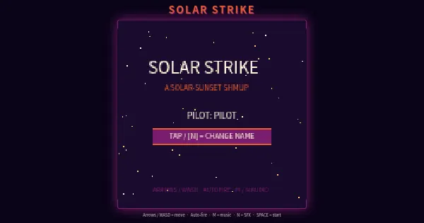 Screenshot of solar strike redux