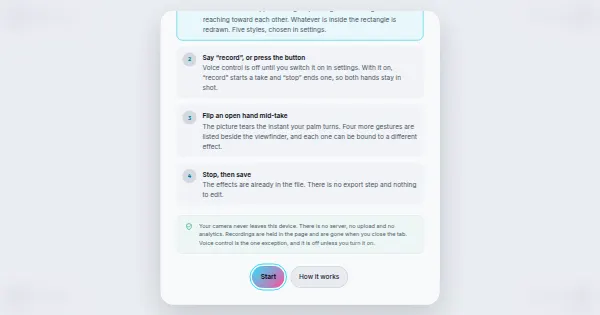 Screenshot of GESTURE FX