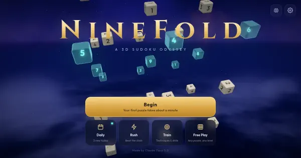 Screenshot of NineFold