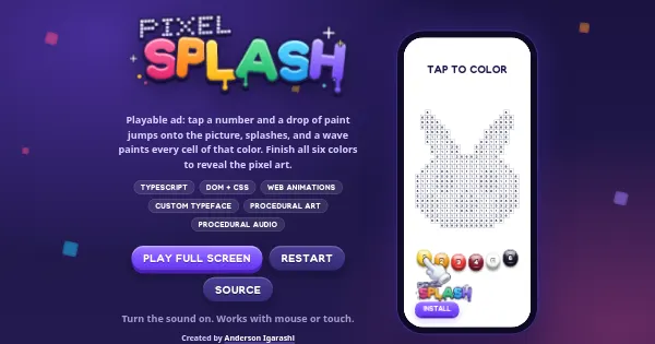 Screenshot of coloring using number