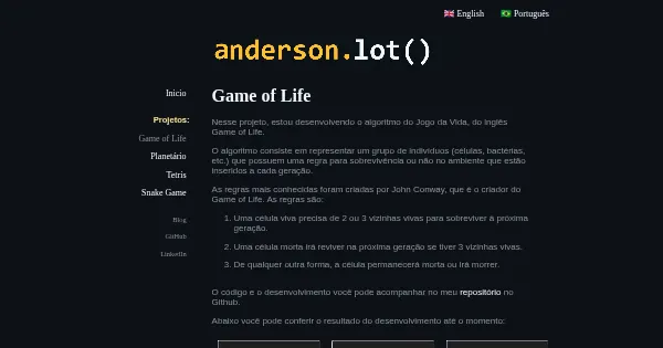 Screenshot of Game of Life