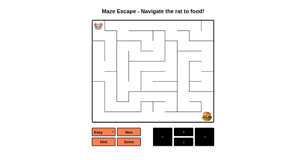 Screenshot of maze escape