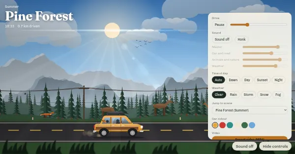 Screenshot of forest drive