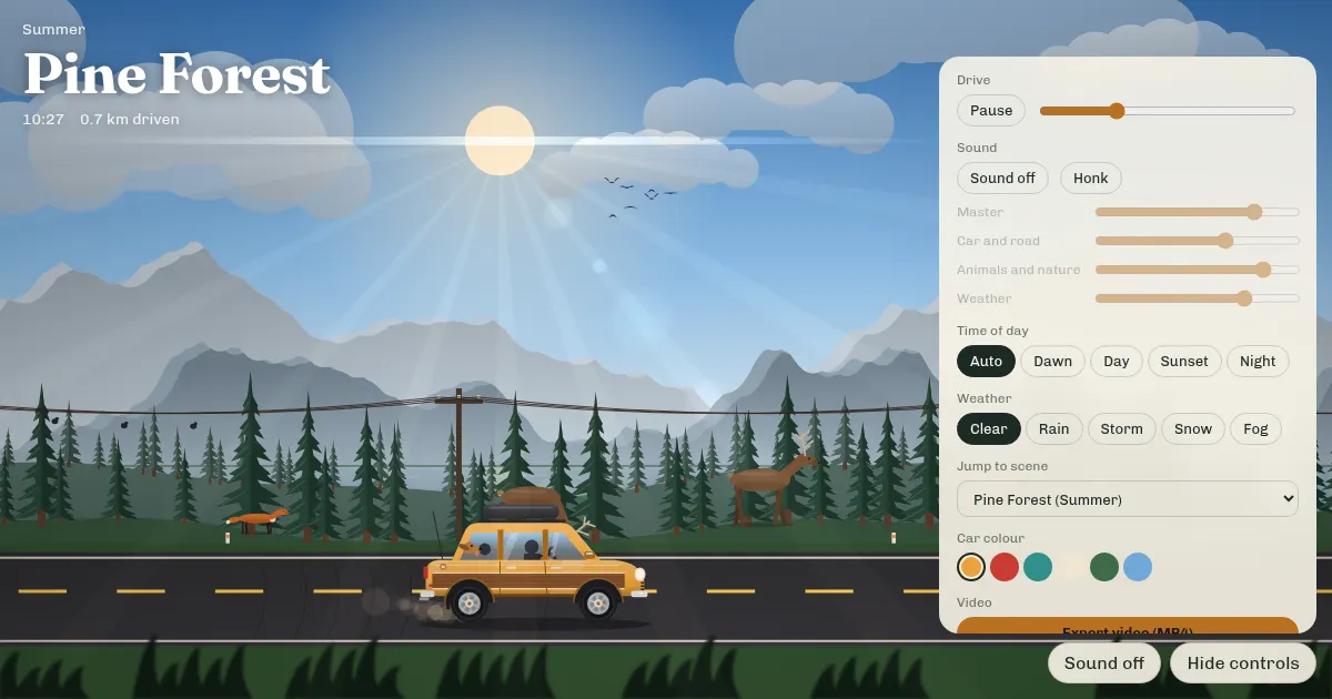 Screenshot of forest drive