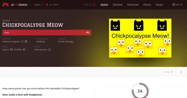 Screenshot of js13k2025