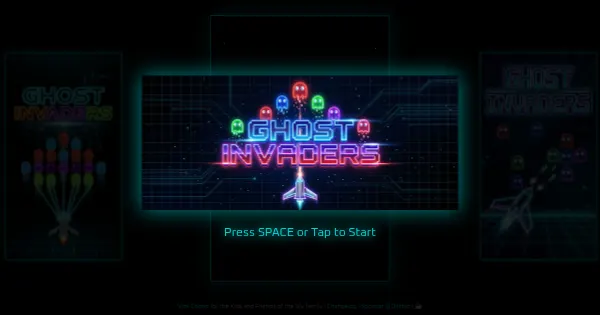 Screenshot of ghost invaders game