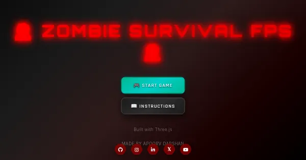 Screenshot of zombie game