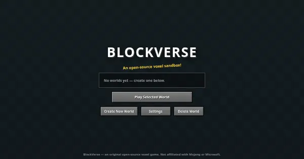 Screenshot of blockverse