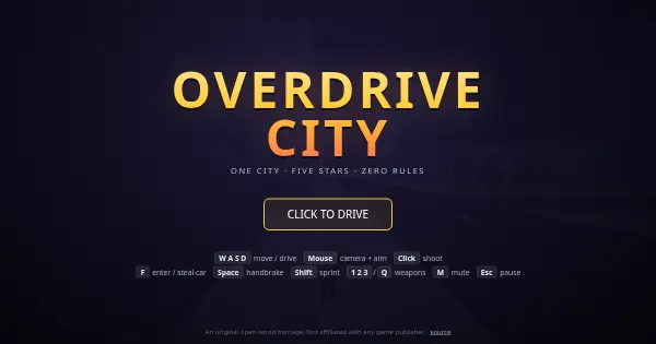 Screenshot of overdrive city