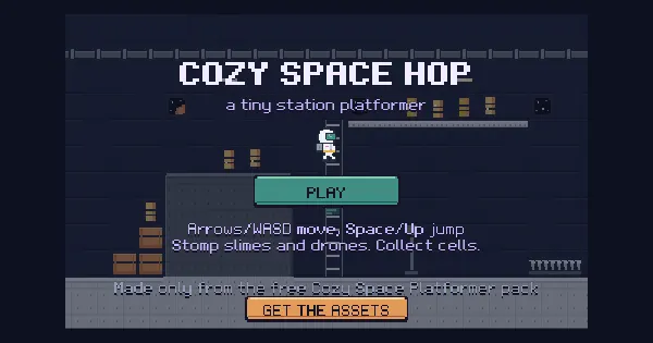 Screenshot of cozy space hop
