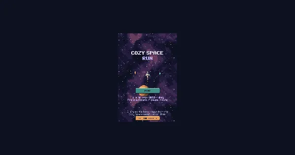 Screenshot of cozy space run