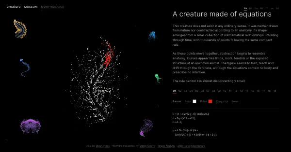 Screenshot of creature